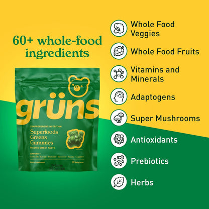 Gruns Adults Super Greens Multivitamin Gummie